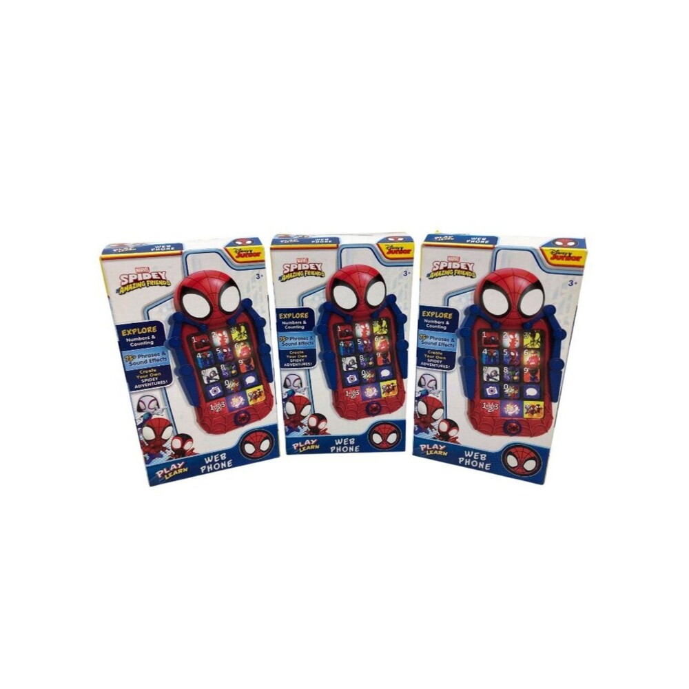 3 Marvel Spidey Kids Play Learning Web Phone Educational Toy Spiderman Age 3+